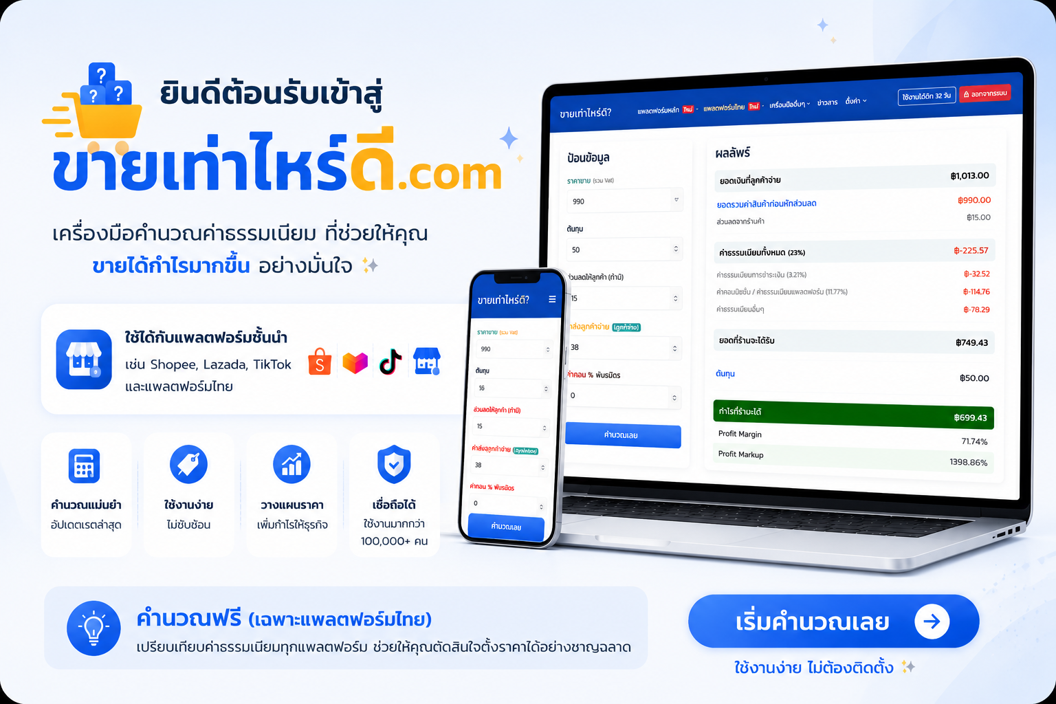 Welcome to ขายเท่าไหร่ดี